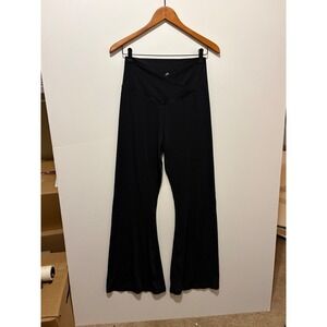 Sunzel Crossover V-Waist Flare Leggings High Rise Yoga Workout Pants Black